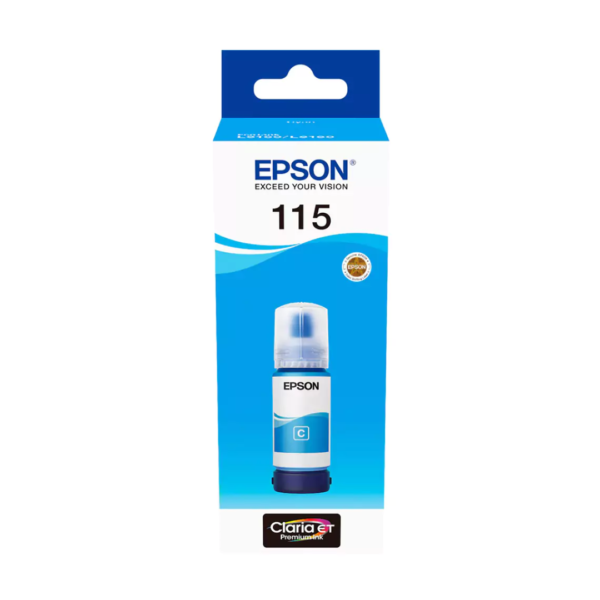 Epson 115 EcoTank Cyan Ink Bottle - 70ml/ Print up to 2.3K Pages