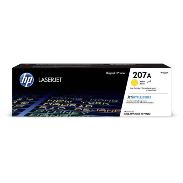 HP 207A Toner Cartridge – 1,250 Pages / Yellow Color / Toner Cartridge – (W2212A)