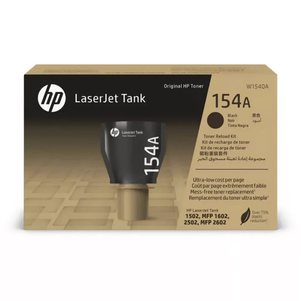 HP 154A Black Original LaserJet Tank Toner Reload Kit – (W1540A)