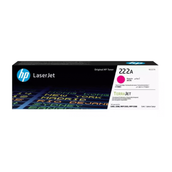 HP 222A Magenta Original LaserJet Toner Cartridge - 1200 Pages / Magenta Color / Toner Cartridge