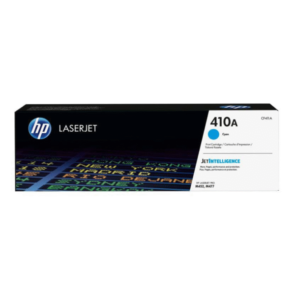 HP 410A Cyan Toner Cartridge – 2.3K Pages / Cyan Color / Toner Cartridge – (CF411A)