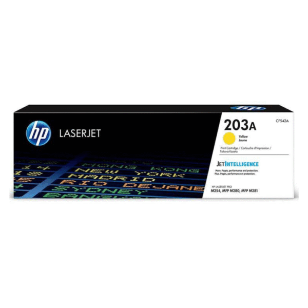 HP 203A Yellow Color – 1,300 pages / Yellow Color / Toner Cartridge – (CF542A)