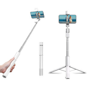 Adyss A900 Tripod Selfie Stick with Remote and RGB Light - 59 Inch