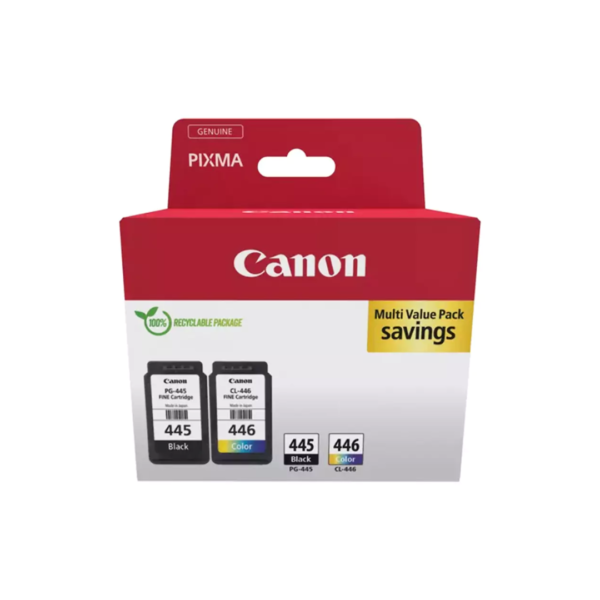 Canon 445/446 Combo Pack Ink Cartridges – 165 Pages / Ink Cartridge