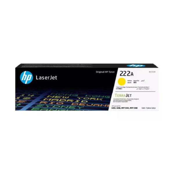 HP 222A Yellow Original LaserJet Toner Cartridge - 1200 Pages / Yellow Color / Toner Cartridge