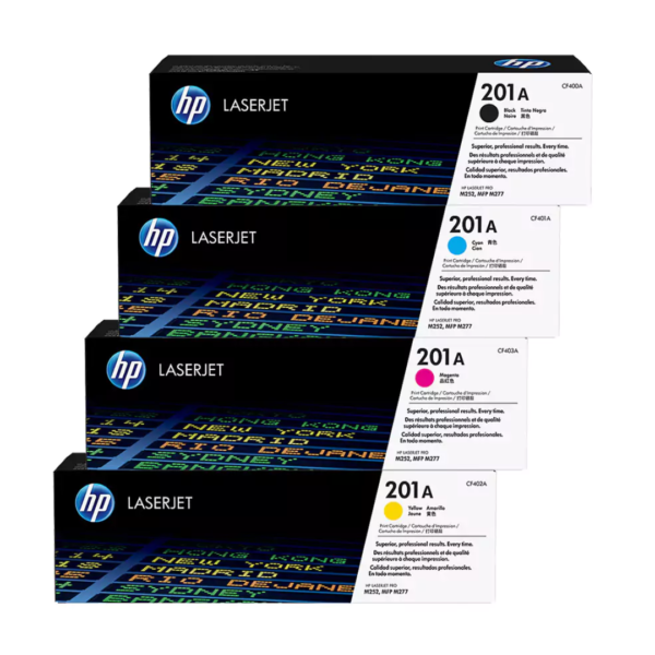 HP 201A LaserJet Toner Cartridge Full Set