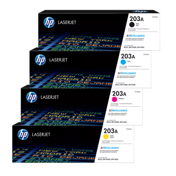 HP 203A LaserJet Toner Cartridge Full Set