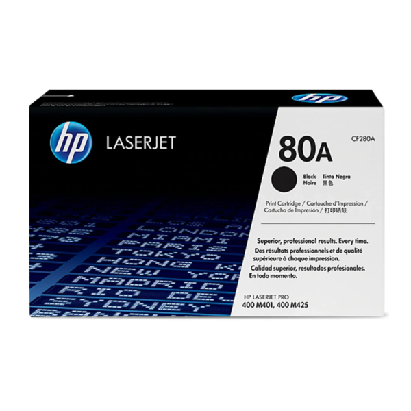 HP 80A Black Color – 2.7K Pages / Black Color / Toner Cartridge – (CF280A)