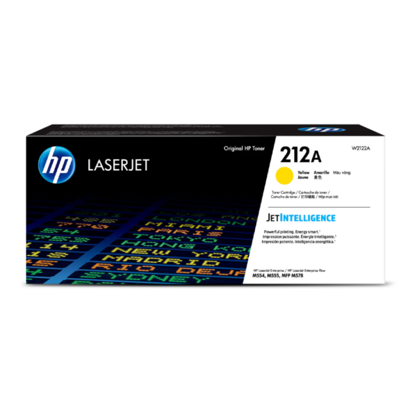 HP 212A Yellow Toner Cartridge – 4.5K Pages / Yellow Color / Toner Cartridge - (W2122A)