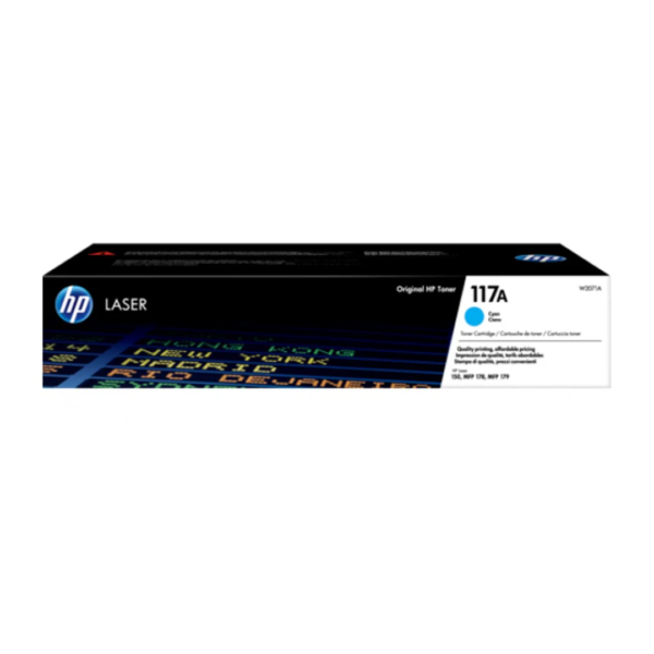 HP 117A LaserJet Toner Cartridge - 700 Pages / Cyan Color / Toner Cartridge - (W2071A)